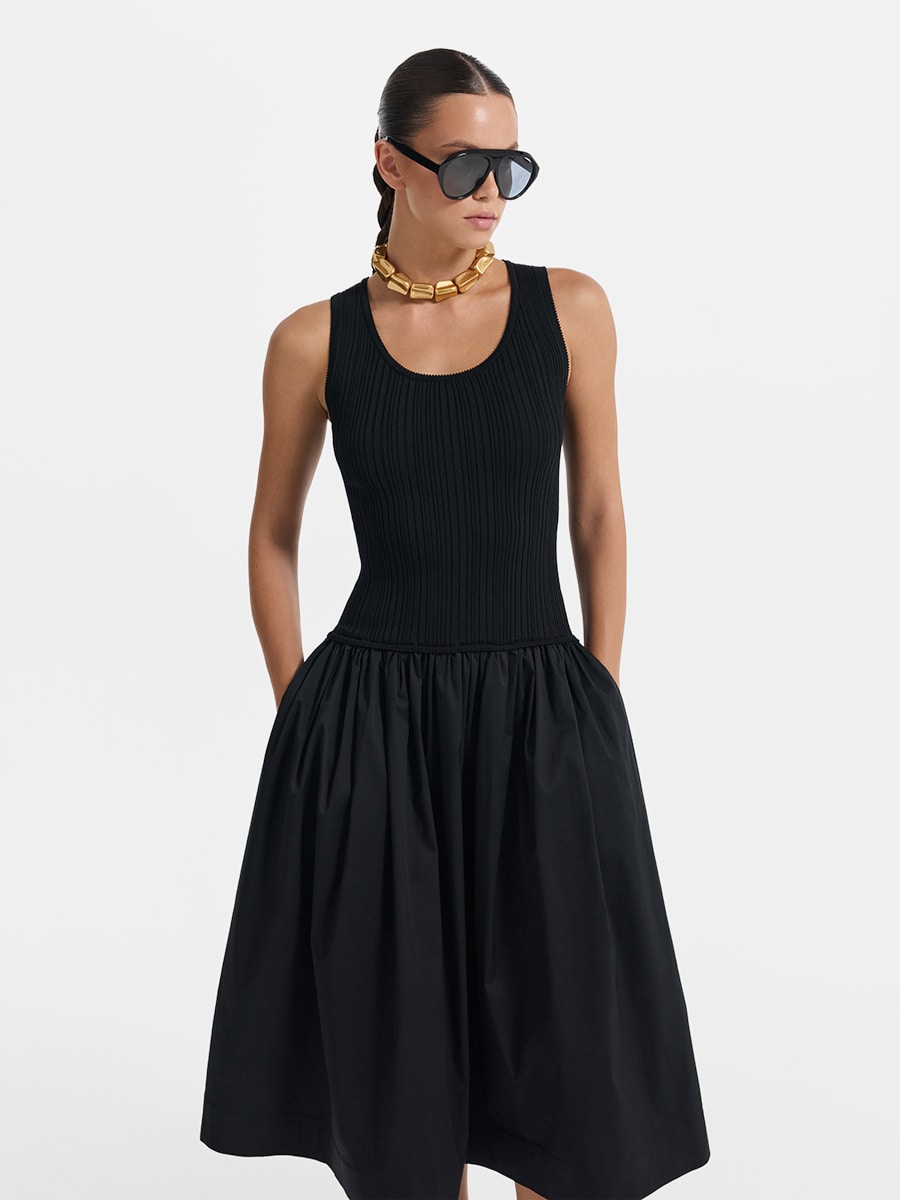 Платье из вискозы и хлопка