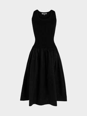 

Платье миди из вискозы и хлопка