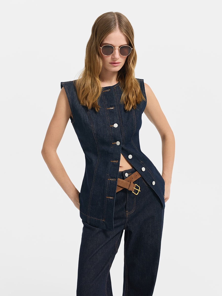 Джинсовый жилет