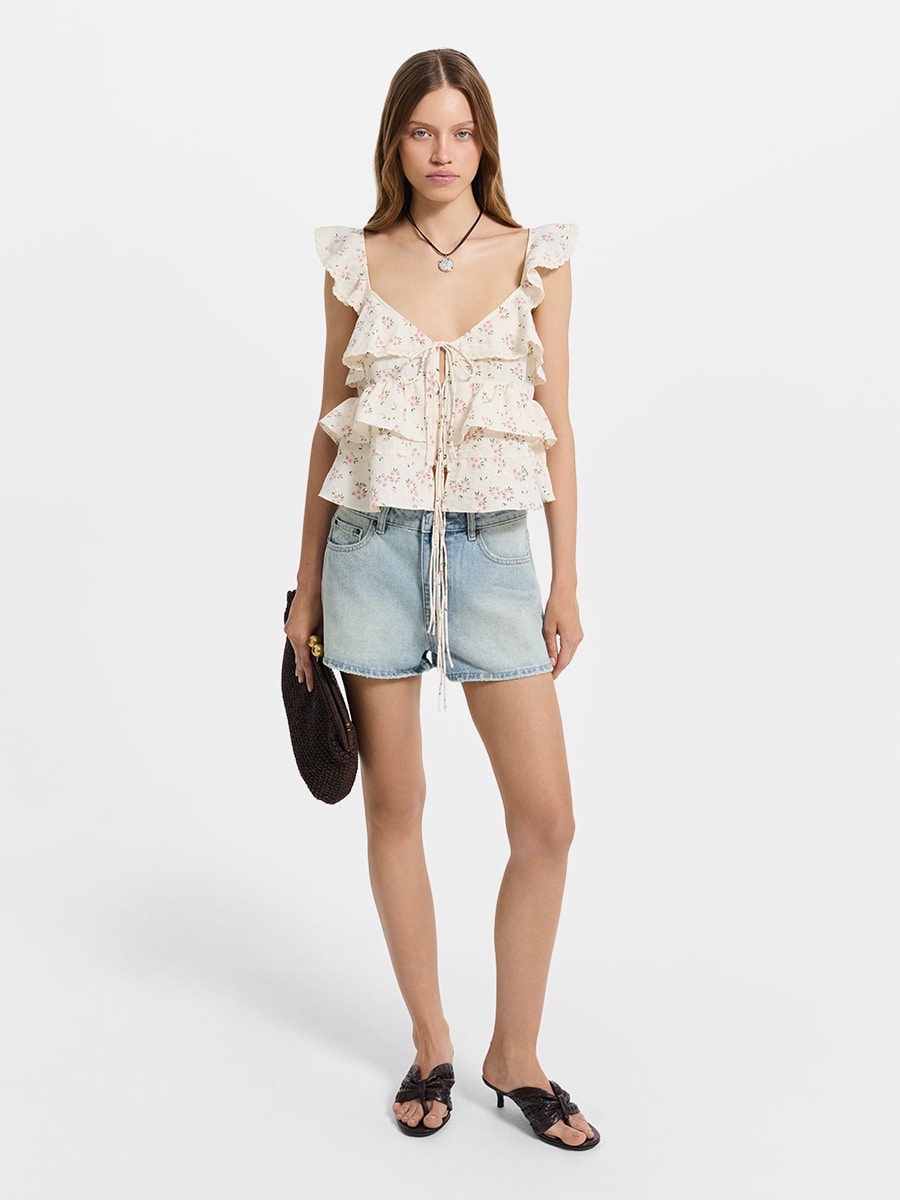 Джинсовые шорты мини