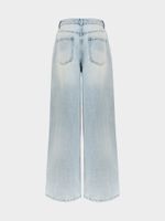 Широкие джинсы с бисером