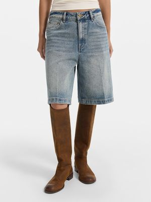 

Джинсовые шорты-бермуды