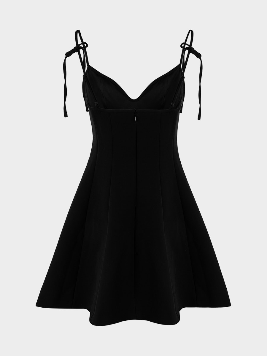 Платье мини на бретелях