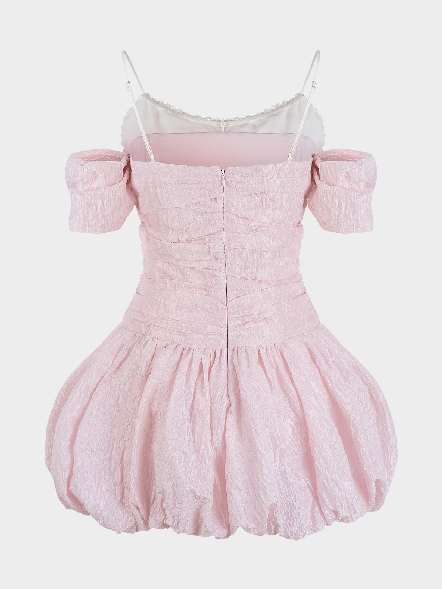 Платье мини из жатого сатина