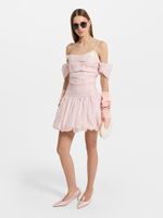 Платье мини из жатого сатина