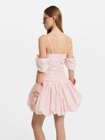 Платье мини из жатого сатина