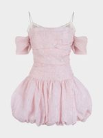 Платье мини из жатого сатина