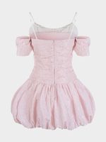 Платье мини из жатого сатина