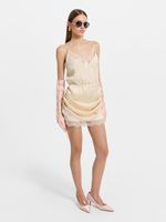 Атласное платье с кружевом