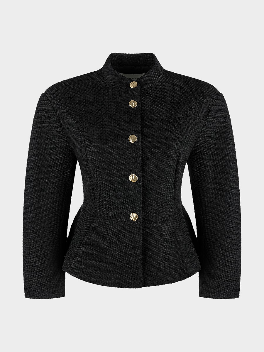 Приталенный жакет с хлопком