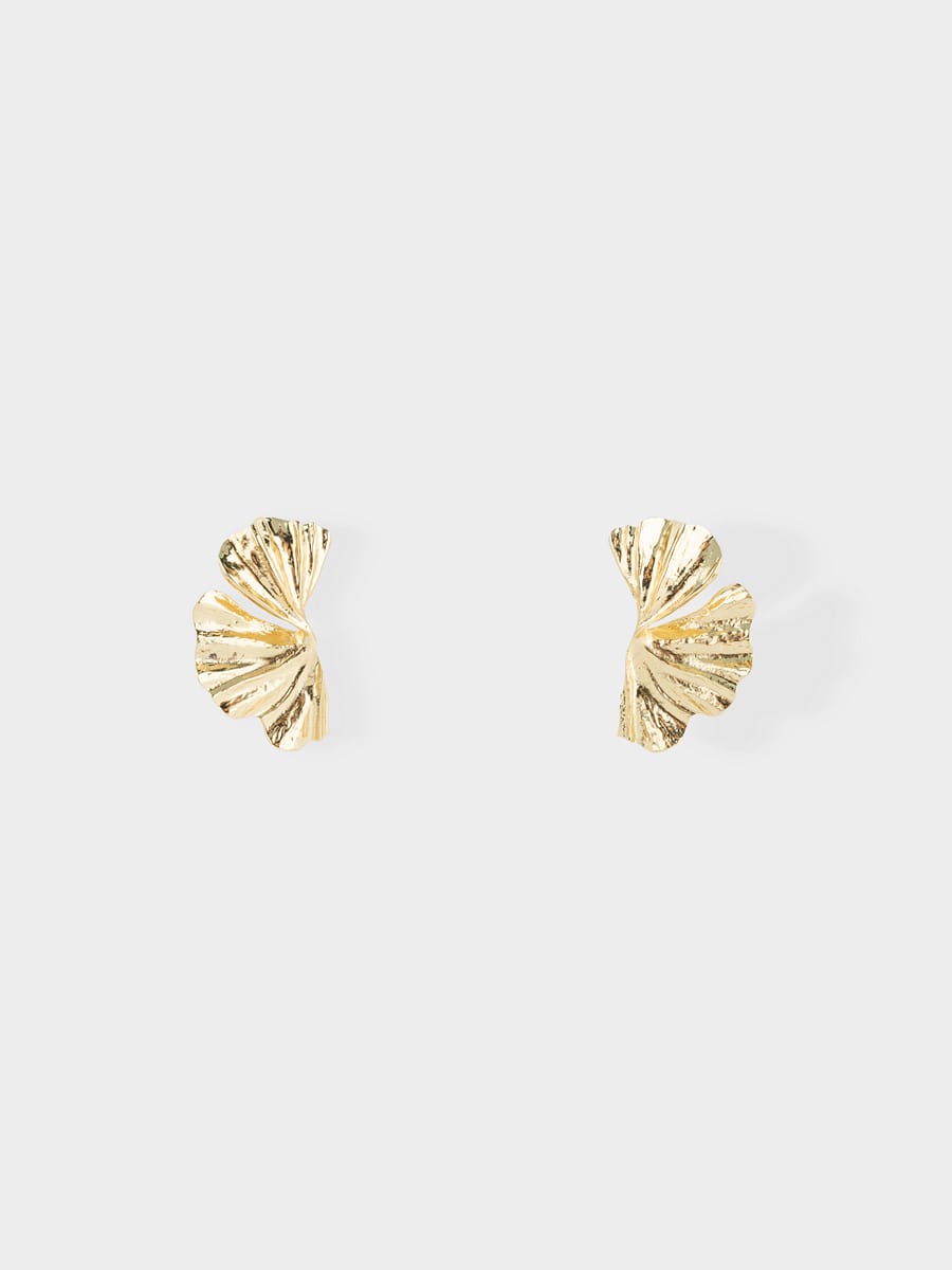 Серьги из мятого металла