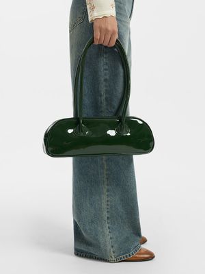 Сумка из лаковой экокожи