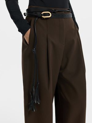 

Длинный ремень из экокожи с кисточками