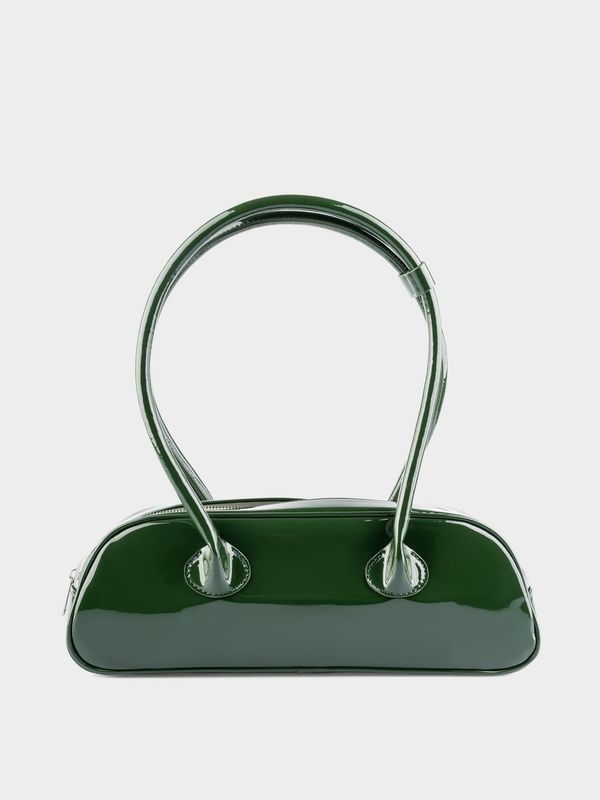 Сумка из лаковой экокожи