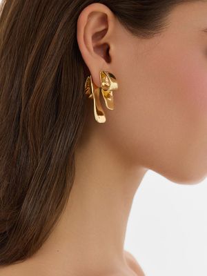 

Серьги из латуни с мятым эффектом