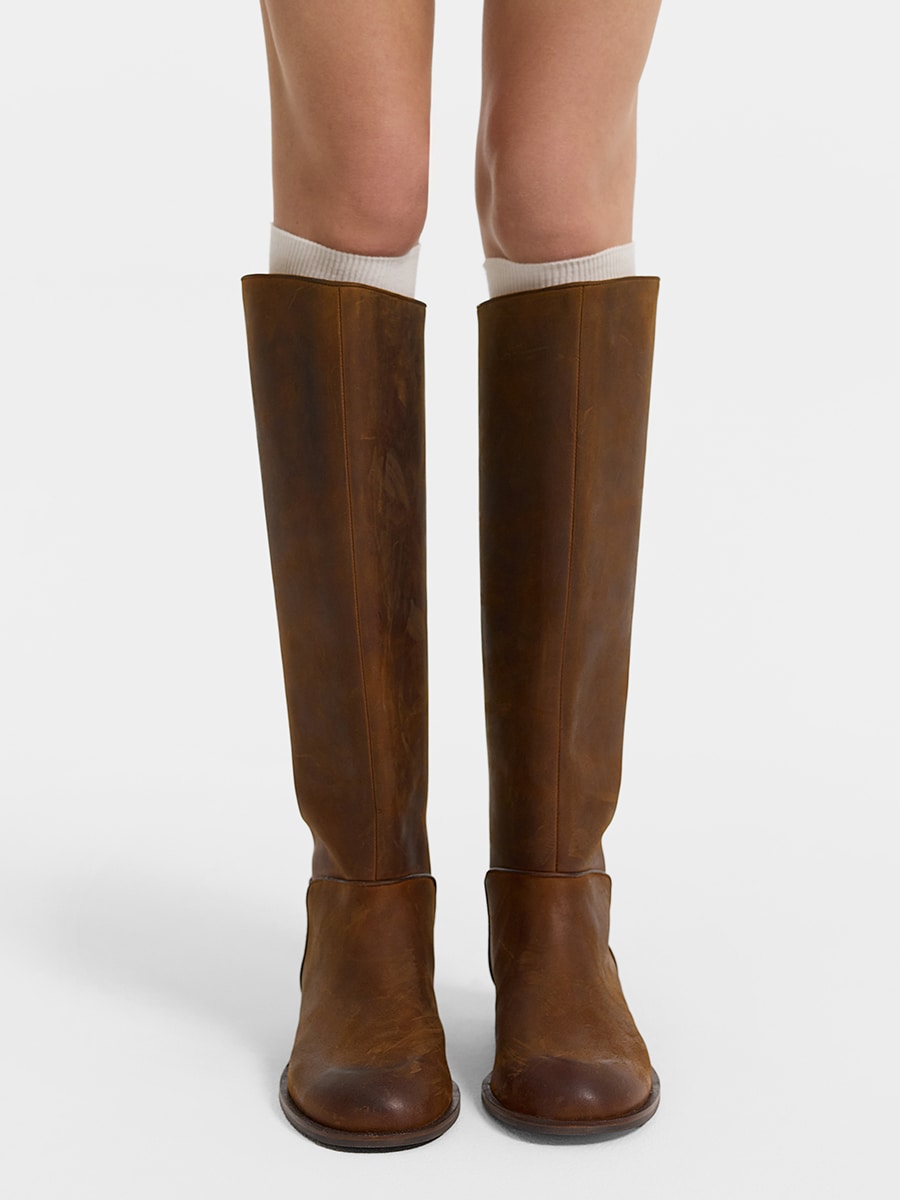 Сапоги из натуральной кожи