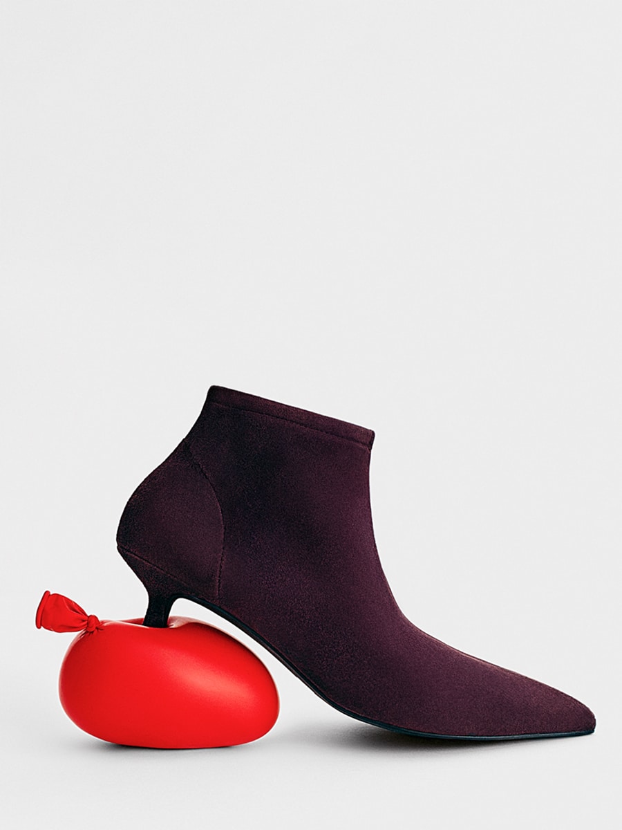 Ботильоны из натуральной замши