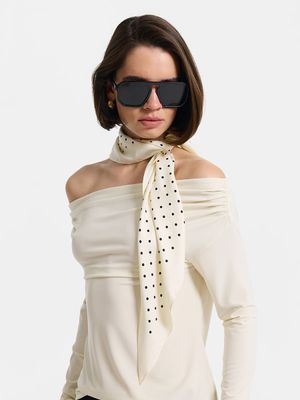 

Косынка с принтом в горошек