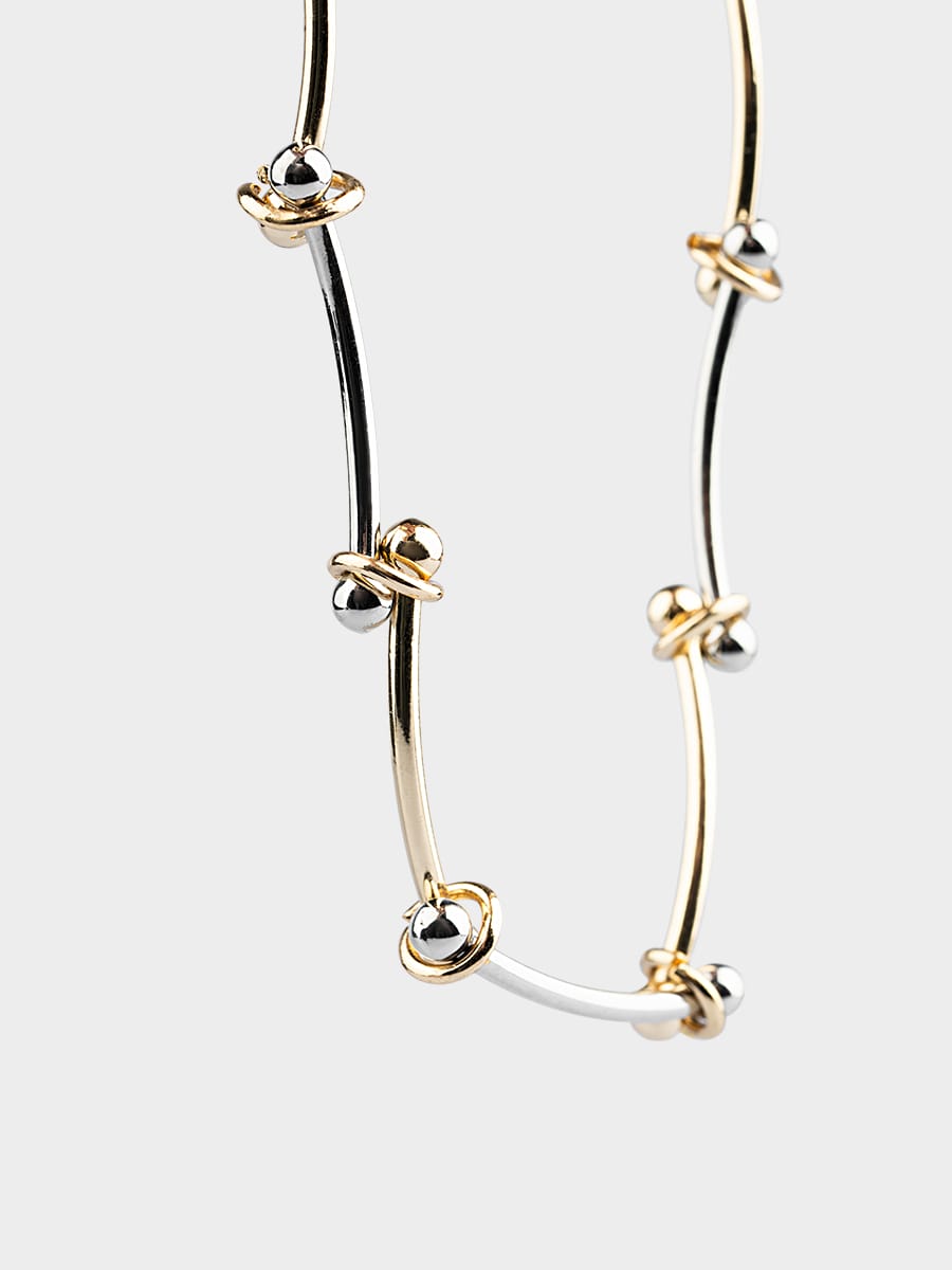 Двухцветное колье-чокер 