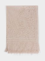 Кружевной шарф с бахромой