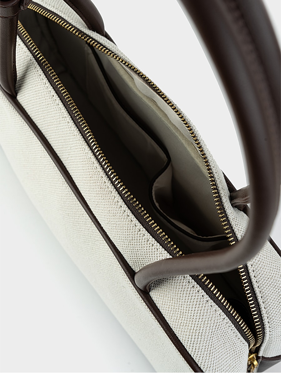 Сумка из хлопка и экокожи