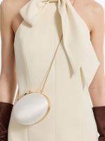 Клатч из сатина с цепочкой