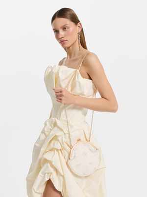 Сумка из жаккарда с фермуаром 4999₽