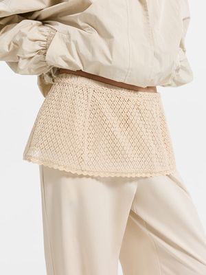 

Пояс-баска из кружева кроше