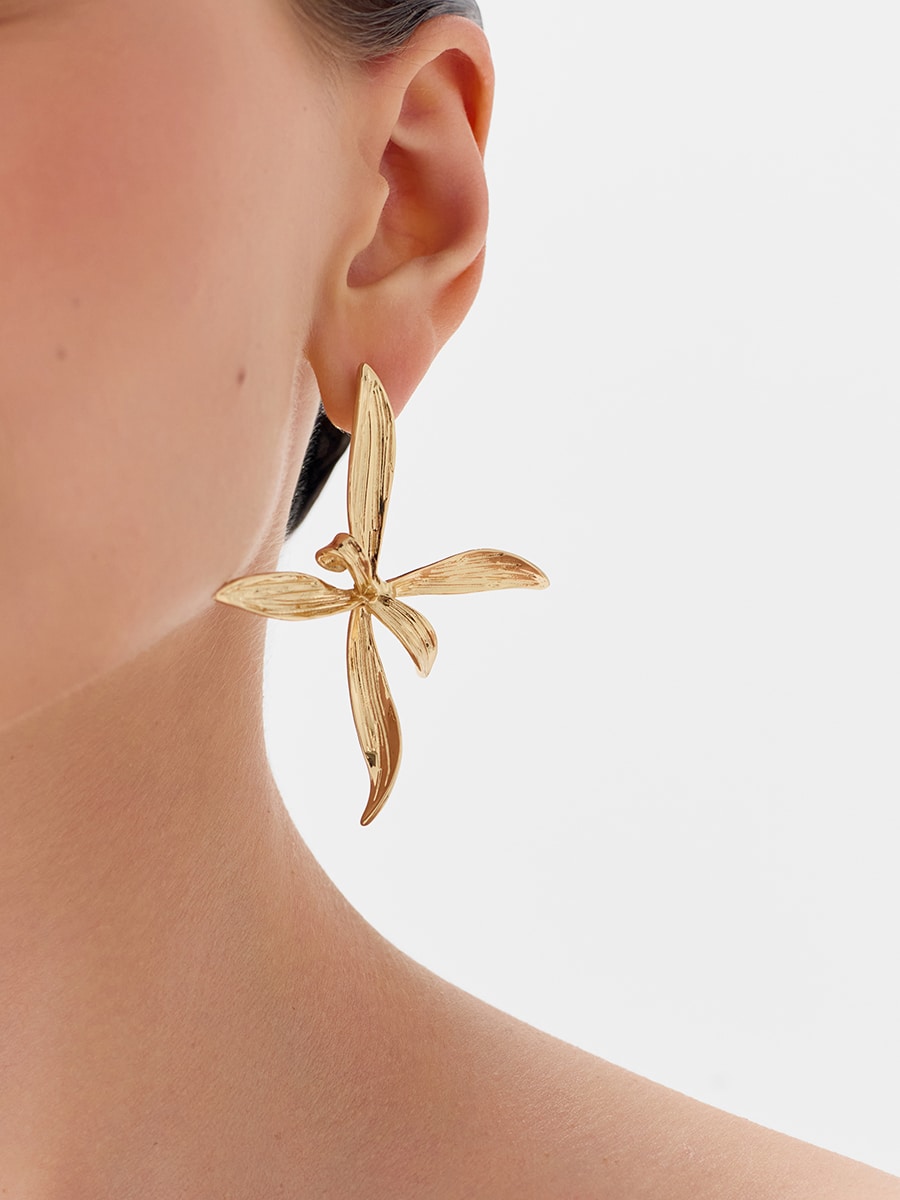 Фигурные серьги из латуни