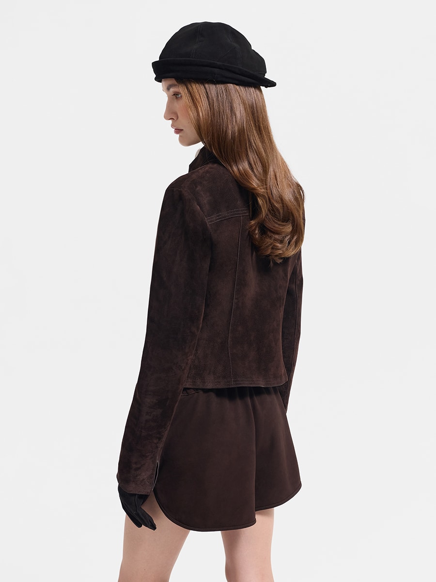 Жакет из натуральной замши