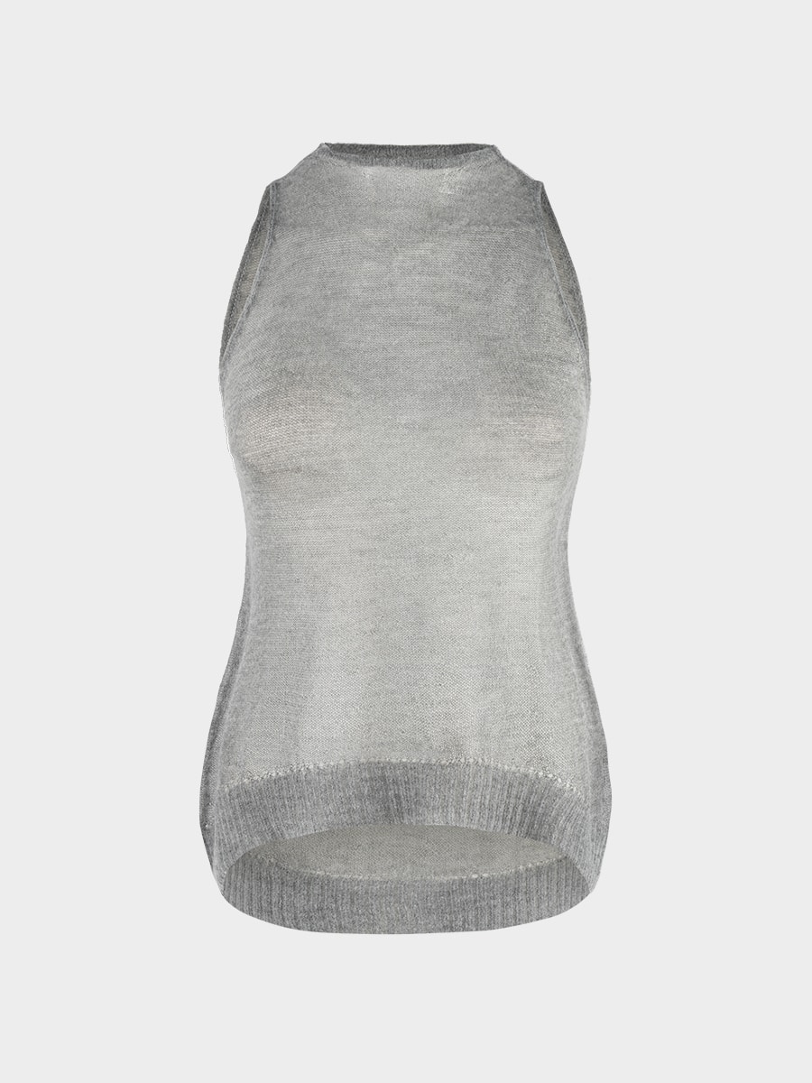 Трикотажный топ с шерстью и мохером