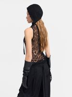 Ажурный топ из мохера и шерсти 